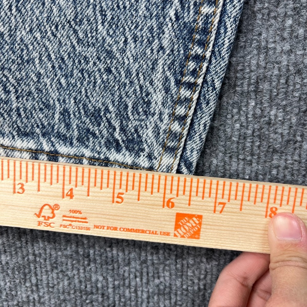 Vintage Lee Jeans Women's 16P Acid Wash Denim High Rise Union Made USA - 31X27 - Picture 6 of 11